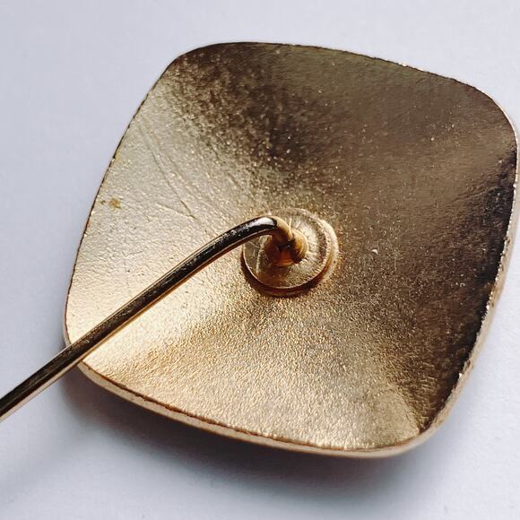 VTG 60s Cloisonne Butterfly Floral Stick Pin Enamel Jewelry Gold Tone Brooch - Picture 11 of 11